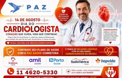 Dia Nacional do Cardiologista - Contrate seu Plano com Paz Saúde